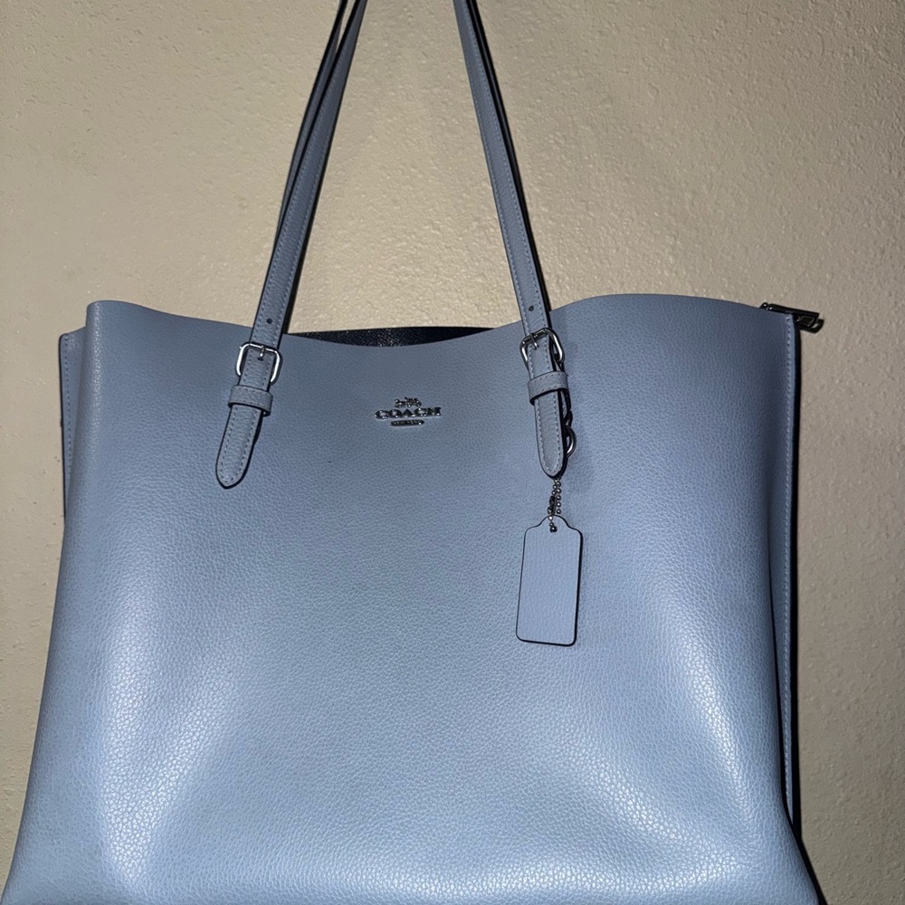 Coach Blue Leather Mollie Tote